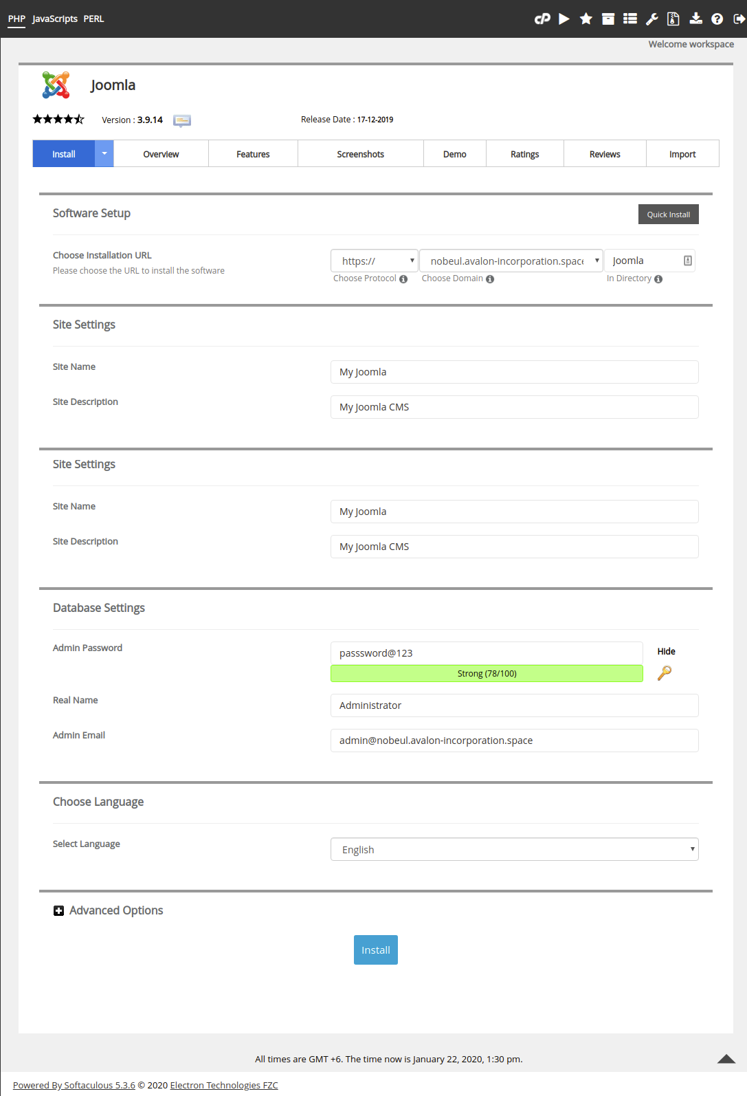 configuration Of Joomla Package Installer